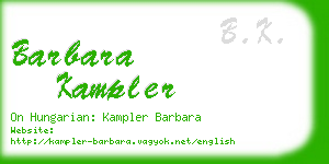 barbara kampler business card